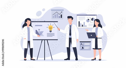 Medical professionals conducting scientific research and analysis.