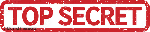 TOP SECRETのスタンプ風アイコン｜極秘・最高機密を示す警告ラベル TOP SECRET Stamp Style Icon / Top Secret Classified Label
