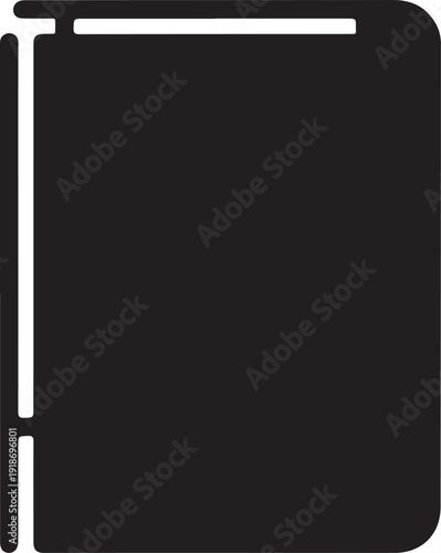 Hardcover book icon silhouette