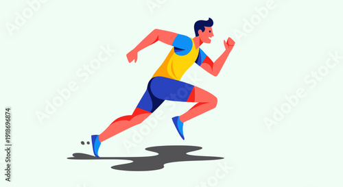 Fitness Enthusiast Running with Prosthetic Limb in Dynamic Motion