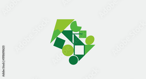 An eco-friendly green energy saving light bulb featuring a recycling symbol icon to represent nature conservation and a clean environment design