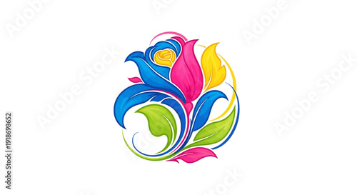 Abstract colorful peacock feather vector illustration design featuring a nature symbol pattern and artistic bird element