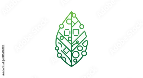 Abstract green leaf with water drops vector illustration featuring a nature eco design pattern for a winter holiday celebration card