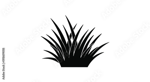 Black silhouette of a plant vector