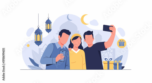 Group of friends taking a selfie together celebrating a special occasion.