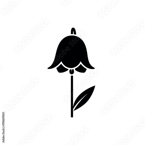 Bellflower Silhouette Icon.