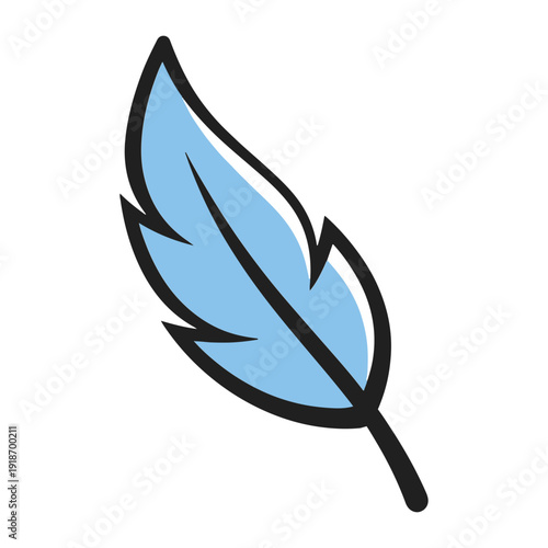 vector illustration of a quill