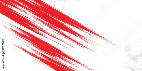 Abstract Sports Background with Orange and Red Gradient Brushstrokes and Halftone Effect