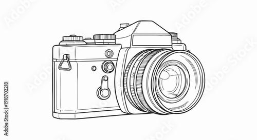 Detailed Illustration of a Camera Device.