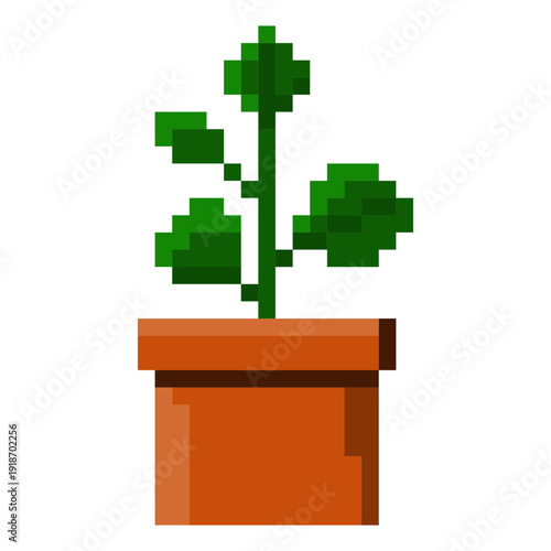 Indoor Flowers in Pixel Art