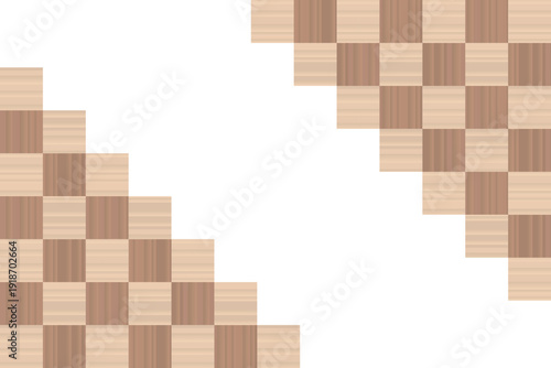 市松模様　木目　寄木細工　角　フレーム 1
