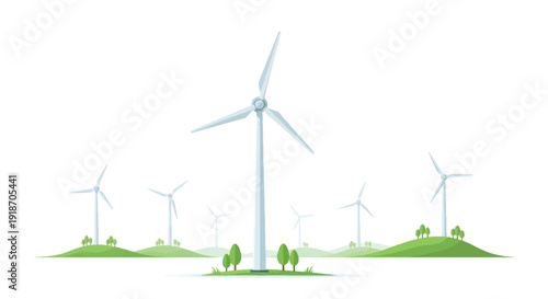 Wind Turbine Renewable Energy Concept with Clean Power Infrastructure