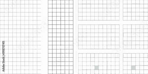Abstract grid pattern with varying densities and a subtle gray block