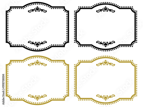 ハートがかわいいフレーム〜ゴールドとブラックのセット〜