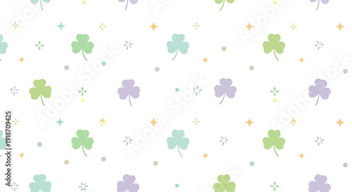 Pastel Polka Clover Pop Pattern – Kids Playful St Patrick 2026