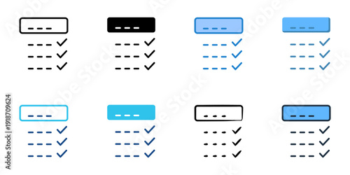 Predictive Text AI icons set multiple style collection. Editable stroke 
