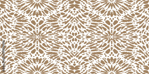 Vintage floral vector seamless pattern with ornamental feather line art for decorative textile wallpaper and textured fabric backdrop design