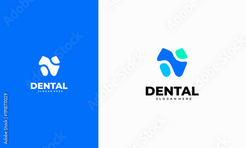 Modern Unique Tooth Dental Health Icon Logo for Pediatric Dentistry Family Dentist and High End Look