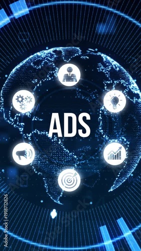 Programmatic Advertising concept.Business, Technology, Internet and network concept.
