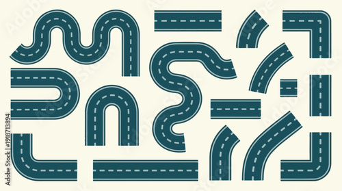 Abstract road segments collection for map and game design