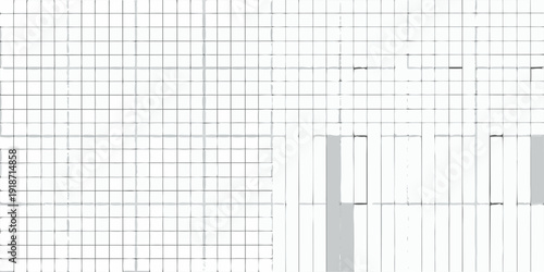 Abstract grid pattern with gray rectangular shapes and white background