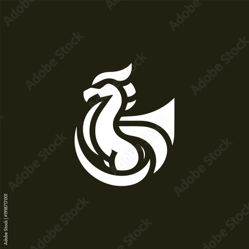 Schilderij op canvas Sentinel Gryphon Logo
