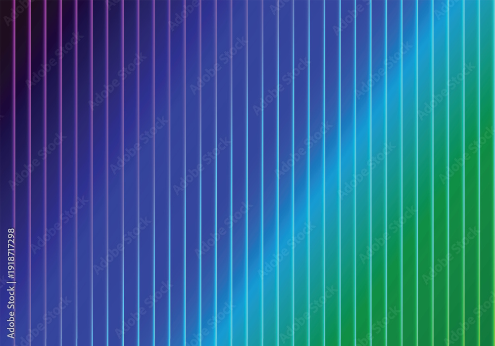 Obraz premium Vibrant gradient background with vertical stripes in blue and green
