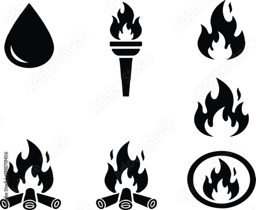  Minimalist Fire Icon Collection – Premium Flame Silhouette Symbols, Bonfire Logotypes, and Flat Vector Elements (2026 Edition)