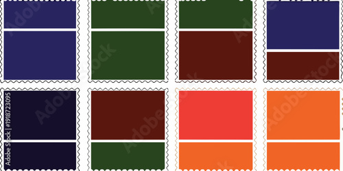 A grid of colorful rectangles with white borders showcasing various hues