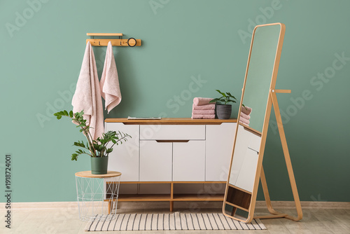 Interior of stylish bathroo...