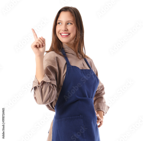 Happy young female barista ...