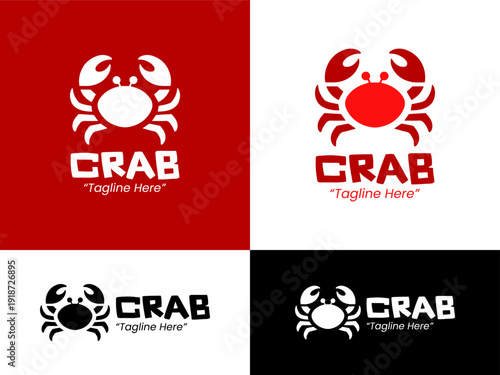 Marine Crab Symbol for Restaurant and Coastal Brand Identity