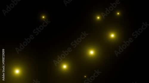 次々と降り落ちるたくさんの黄色の粒子