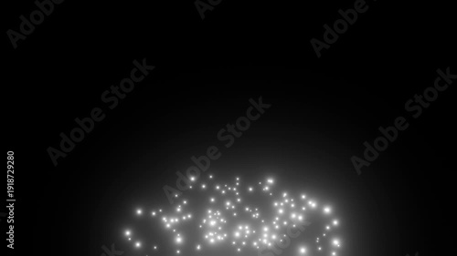 渦を巻きながらゆっくりと上昇していく白い粒子