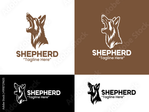 Cuadro en lienzo Professional German Shepherd Emblem for Corporate Branding