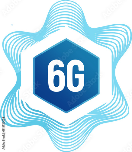 Minimalist 6G Wireless Data Graphic