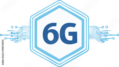 Modern 6G Technology Symbol for AI
