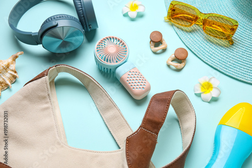 Bag with female summer acce...