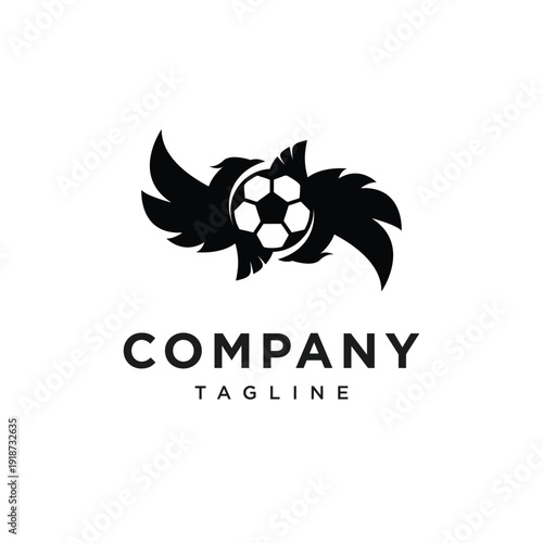 Football Bird phoenix logo icon vector