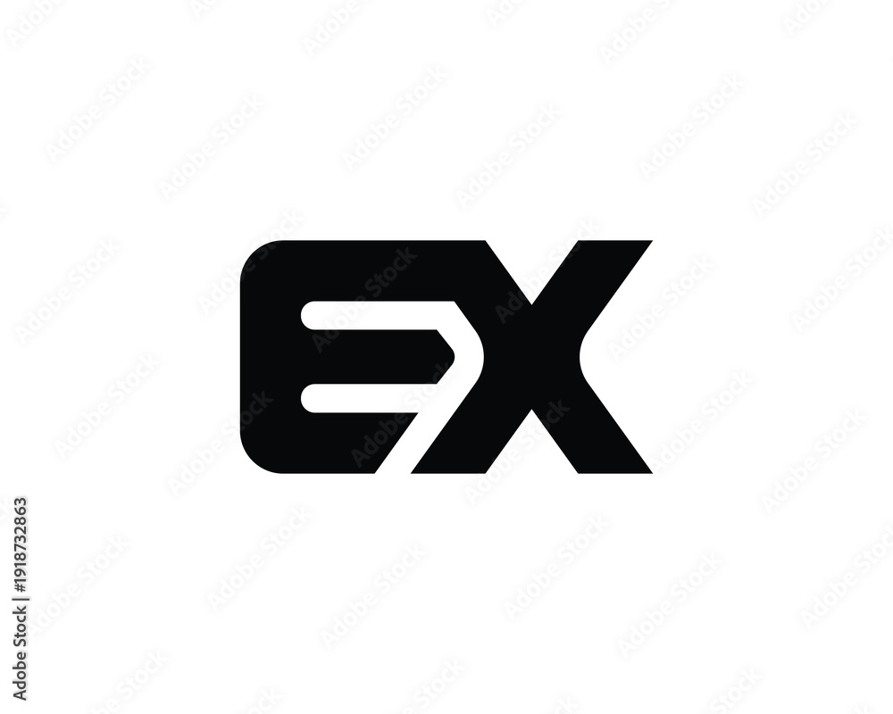 Obraz premium EX Logo design. EX