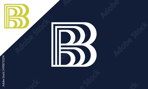 Luxury triple B line logo