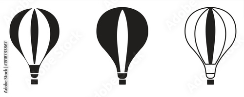 Flat icon of a rising hot air balloon/balloon, for website design, logo, app, template, UI, and more. Vector illustration.

