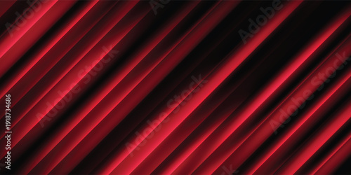 Illustration Shiny red glass surface with faceted geometric forms, glowing light reflection, modern luxury art style.Illustration