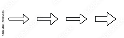 Arrow pointing right, direction indicator for movement or progression