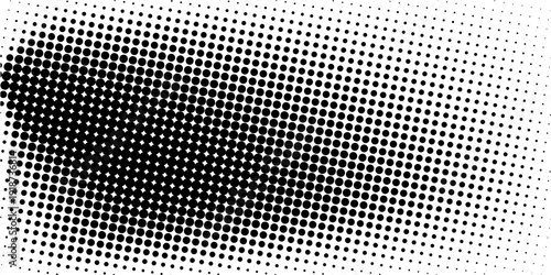 Dotted gradient vector illustration, white and black halftone background