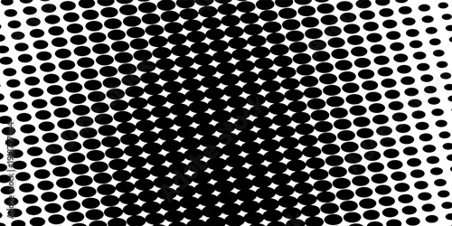 Dotted gradient vector illustration, white and black halftone background