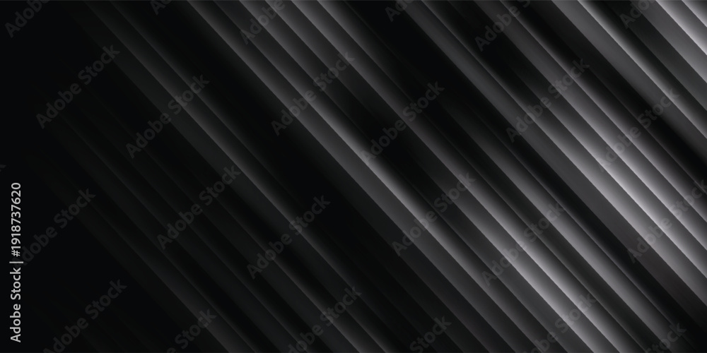 Obraz premium Minimal dark background featuring thin silver light lines, gentle luminous effect, clean modern tech-inspired design.