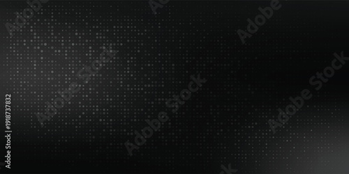 Dark Halftone Dot Gradient Background With Abstract Modern Tech Texture And Subtle Light Spot eps10