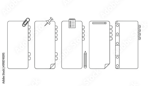 Set of  White  Electronic  Devices with  Various  Ports and  Connection  Slots
