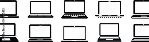 Set of line icons showing cashless payment terminal transactions using smartphone and credit card for secure retail digital banking commerce.